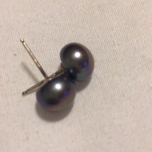Tahitian pearl stud earrings